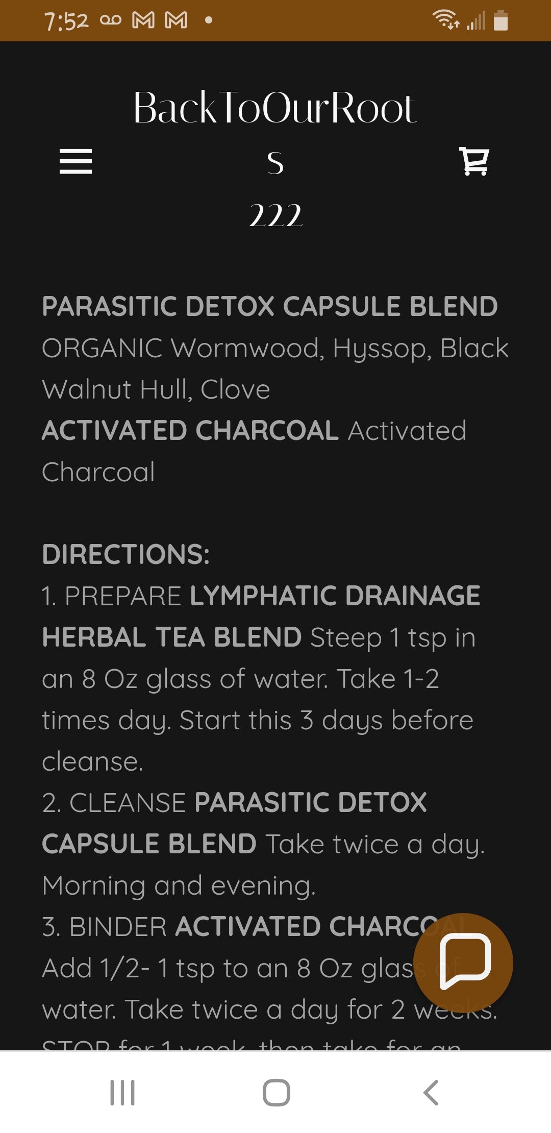 Herbal Detox Tea Kit for Parasites/ Heavy Metals